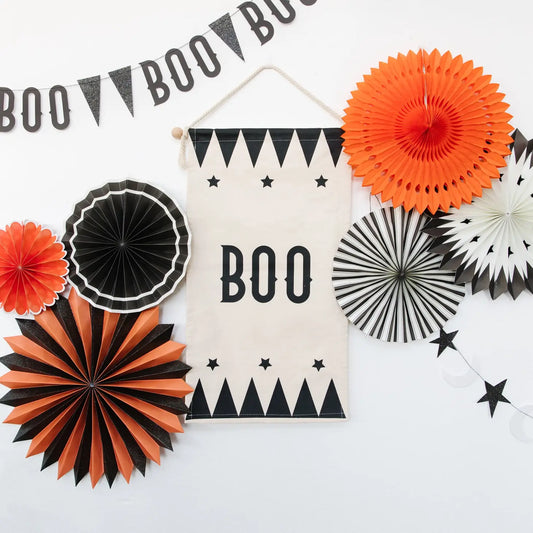 Vintage Boo Canvas Banner