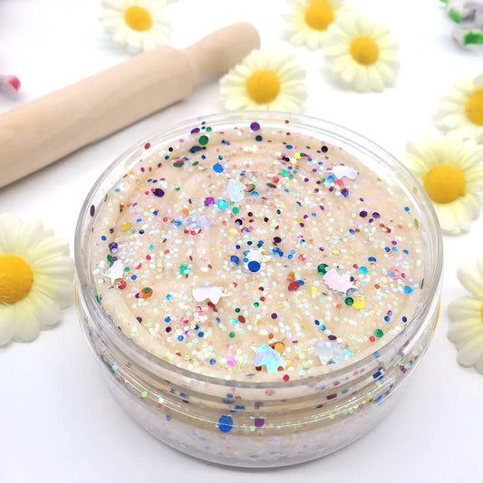 White Unicorn Rainbow Glitter Play Dough